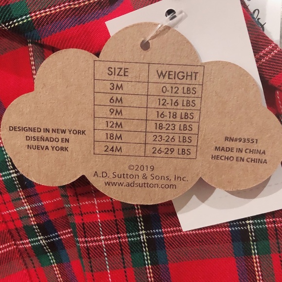 2-Piece Boys Holiday Outfit Plaid Red & Black from Baby Essentials Size 18M NWT - Picture 5 of 9